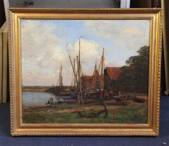 May Furniss (Mrs W. Shackleton) Exh.1898-1940 Blakeney, Norfolk 12.5 x 24in.